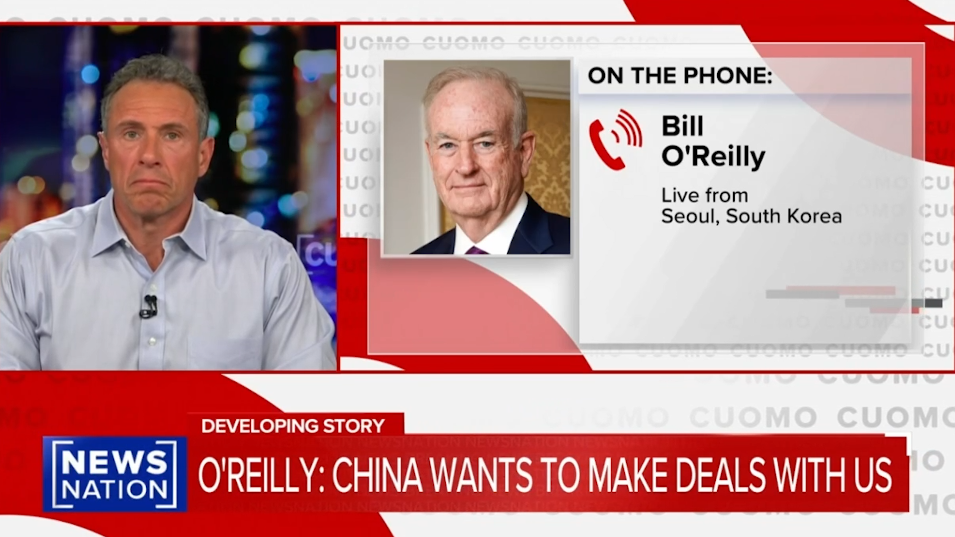 O'Reilly Calls Into 'CUOMO' to Talk China