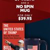 United States of Trump Hardcover and No Spin Coffee Mug in Navy