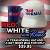 The Red, White & Real Combo - Not Woke Navy mug and White Team Normal Baseball Cap