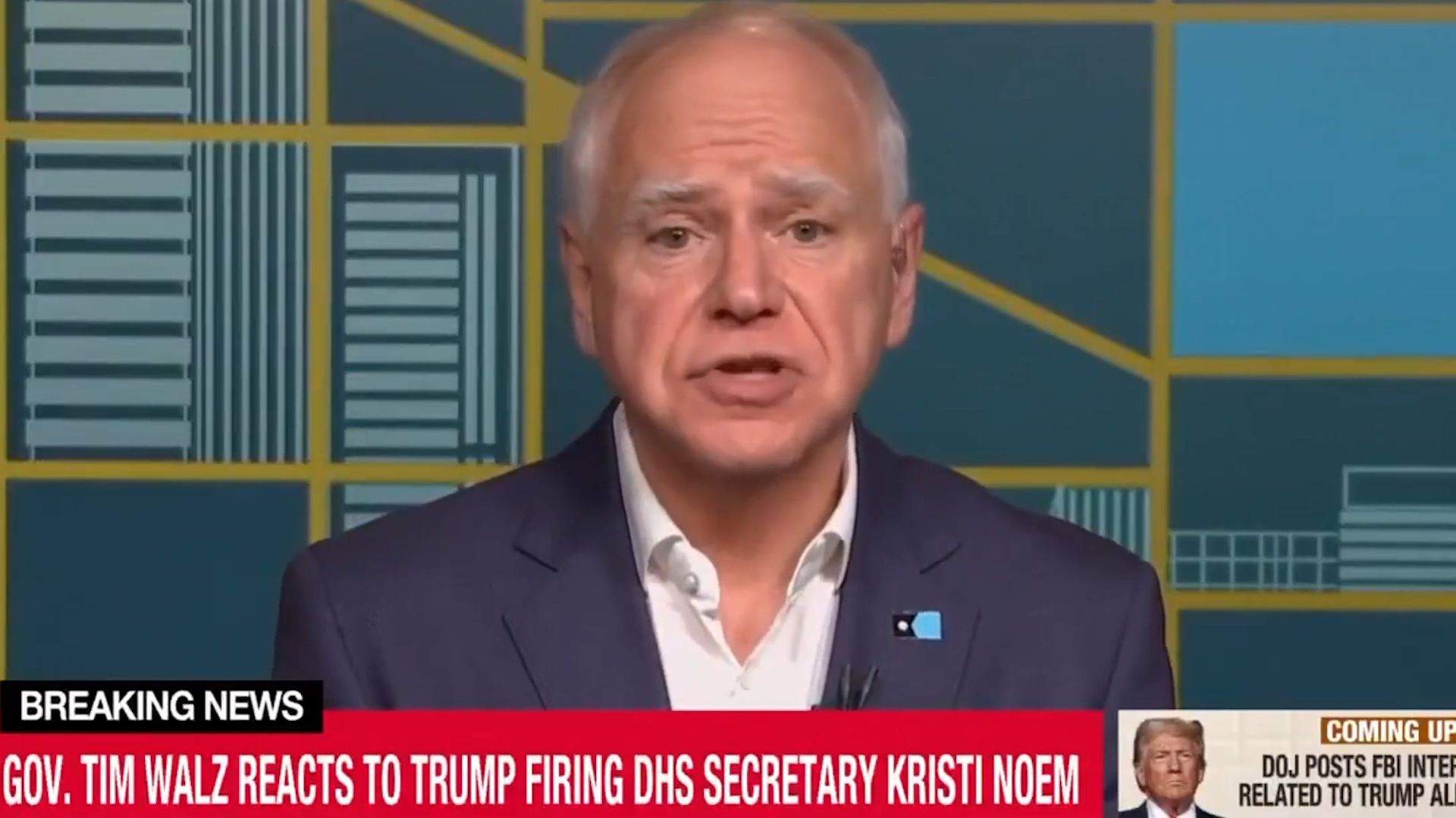 Tim Walz Issues a Warning to Kristi Noem 